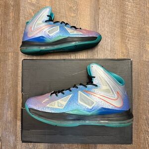 Nike LeBron 10 X Pure Platinum Multicolor Re-Entry